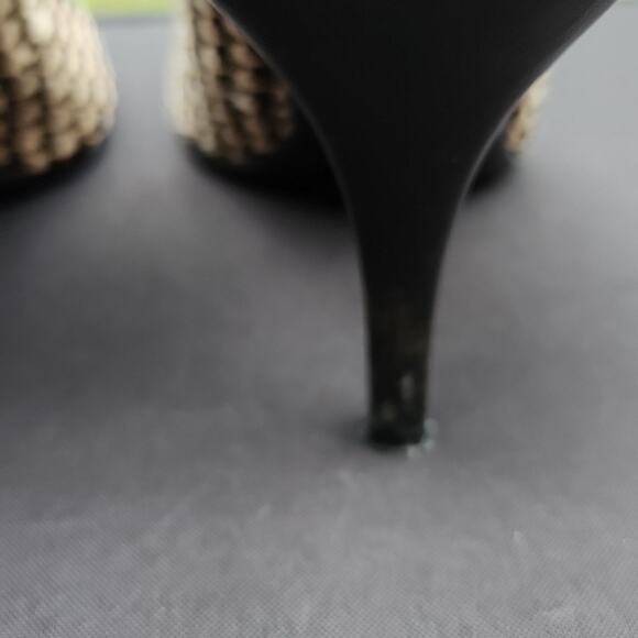 MICHEAL KORS ELISA HOUNDSTOUCH CALF HAIR LEATHER HEELS WOMAN'S SIZE 7 GUC - Picture 9 of 16